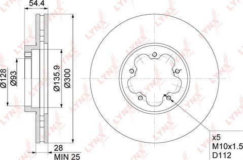 LYNXauto BN-1028 - Bremžu diski www.autospares.lv