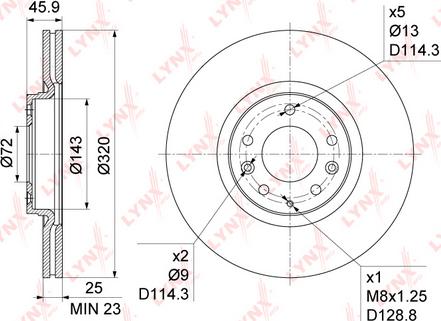 LYNXauto BN-1073 - Bremžu diski autospares.lv