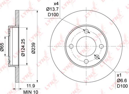 LYNXauto BN-1191 - Bremžu diski www.autospares.lv