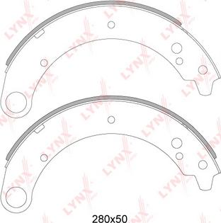 LYNXauto BS-4605 - Bremžu loku komplekts www.autospares.lv