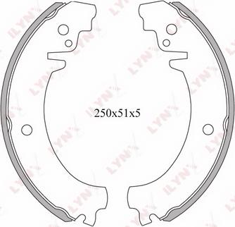 LYNXauto BS-4602 - Brake Shoe Set www.autospares.lv