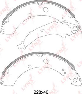 LYNXauto BS-8002 - Brake Shoe Set www.autospares.lv