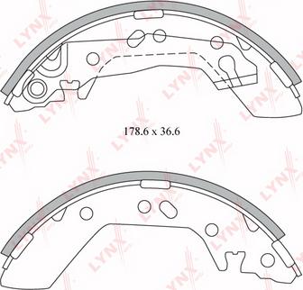 LYNXauto BS-3601 - Bremžu loku komplekts www.autospares.lv