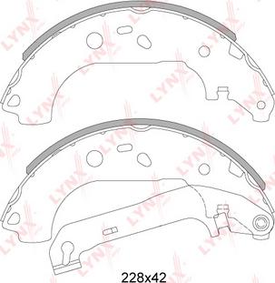 LYNXauto BS-3004 - Bremžu loku komplekts www.autospares.lv