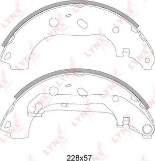 LYNXauto BS-3005 - Bremžu loku komplekts www.autospares.lv