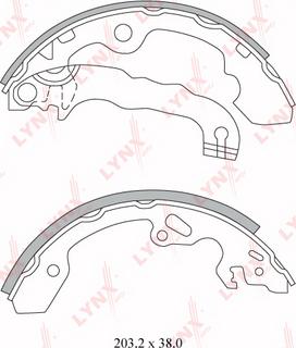 LYNXauto BS-3000 - Brake Shoe Set www.autospares.lv