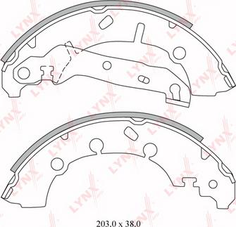 LYNXauto BS-3001 - Bremžu loku komplekts autospares.lv