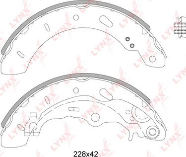 LYNXauto BS-3003 - Комплект тормозных колодок, барабанные www.autospares.lv