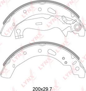 LYNXauto BS-3007 - Brake Shoe Set www.autospares.lv