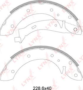 LYNXauto BS-2200 - Bremžu loku komplekts autospares.lv