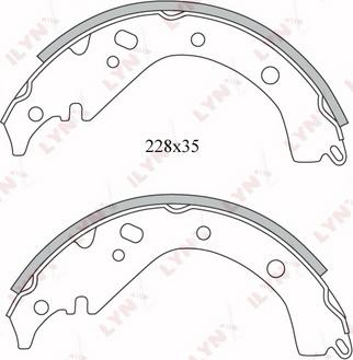 LYNXauto BS-7512 - Bremžu loku komplekts www.autospares.lv