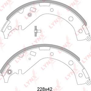 LYNXauto BS-7524 - Bremžu loku komplekts www.autospares.lv