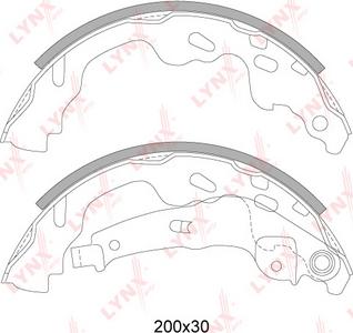 LYNXauto BS-7526 - Bremžu loku komplekts www.autospares.lv