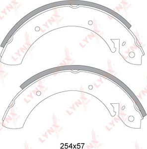 LYNXauto BS-7000 - Bremžu loku komplekts www.autospares.lv