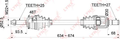 LYNXauto CD-1064A - Piedziņas vārpsta autospares.lv