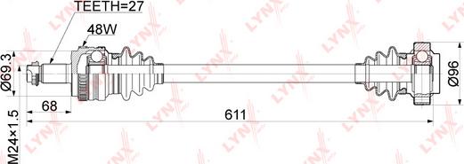 LYNXauto CD-1031A - Piedziņas vārpsta autospares.lv