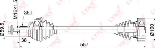 LYNXauto CD-1132 - Piedziņas vārpsta autospares.lv