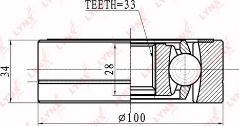 LYNXauto CI-8015 - Шарнирный комплект, ШРУС, приводной вал www.autospares.lv