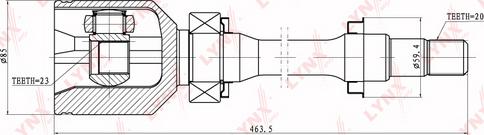 LYNXauto CI-7500 - Šarnīru komplekts, Piedziņas vārpsta www.autospares.lv