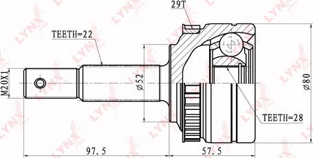 LYNXauto CO-5918 - Šarnīru komplekts, Piedziņas vārpsta www.autospares.lv