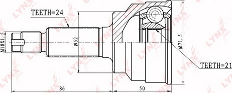 LYNXauto CO-5109 - Šarnīru komplekts, Piedziņas vārpsta autospares.lv