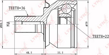 LYNXauto CO-5102 - Šarnīru komplekts, Piedziņas vārpsta www.autospares.lv