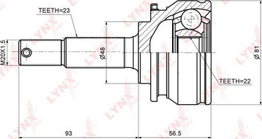 LYNXauto CO-5746 - Šarnīru komplekts, Piedziņas vārpsta autospares.lv