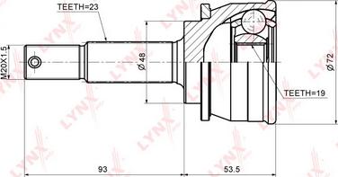 LYNXauto CO-5759 - Šarnīru komplekts, Piedziņas vārpsta autospares.lv