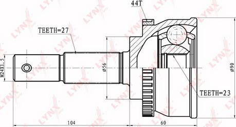 LYNXauto CO-5763A - Šarnīru komplekts, Piedziņas vārpsta www.autospares.lv