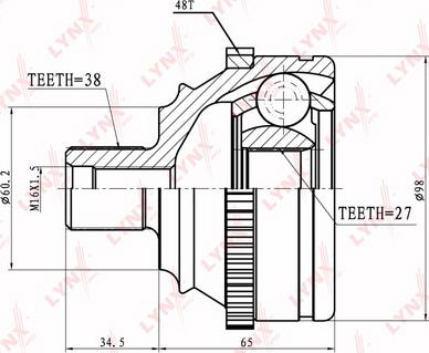 LYNXauto CO-8005A - Joint Kit, drive shaft www.autospares.lv