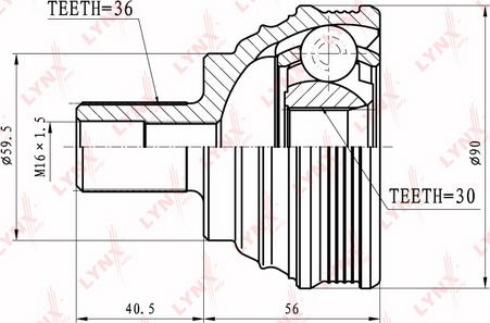 LYNXauto CO-8003 - Joint Kit, drive shaft www.autospares.lv