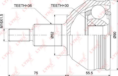 LYNXauto CO-3909 - Joint Kit, drive shaft www.autospares.lv