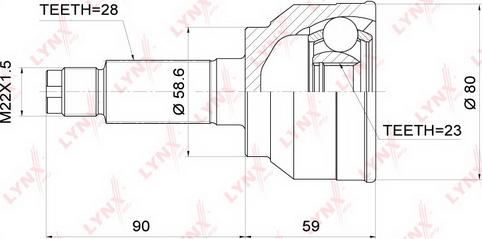 LYNXauto CO-3699 - Šarnīru komplekts, Piedziņas vārpsta www.autospares.lv