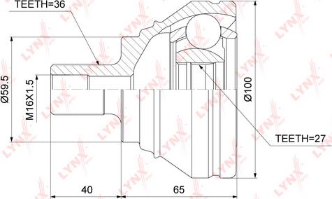 LYNXauto CO-3870 - Šarnīru komplekts, Piedziņas vārpsta www.autospares.lv