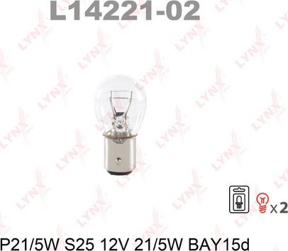 LYNXauto L14221-02 - Bulb www.autospares.lv