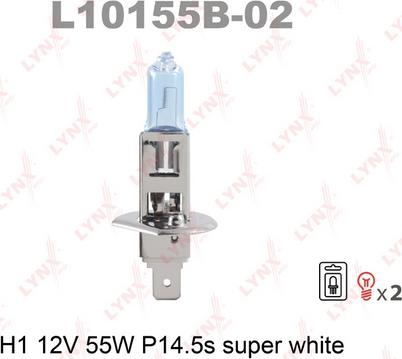 LYNXauto L10155B-02 - Bulb, spotlight www.autospares.lv