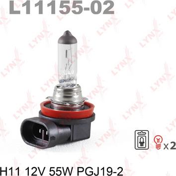 LYNXauto L11155-02 - Bulb, spotlight www.autospares.lv