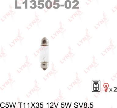 LYNXauto L13505-02 - Лампа накаливания www.autospares.lv