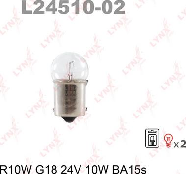 LYNXauto L24510-02 - Bulb www.autospares.lv