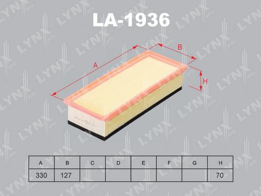 LYNXauto LA-1936 - Air Filter, engine www.autospares.lv