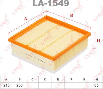 LYNXauto LA-1549 - Air Filter, engine www.autospares.lv