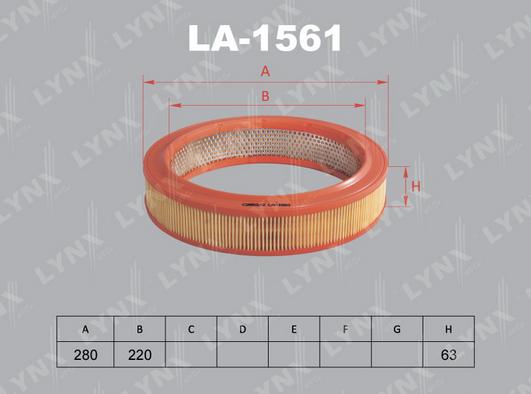 LYNXauto LA-1561 - Gaisa filtrs www.autospares.lv