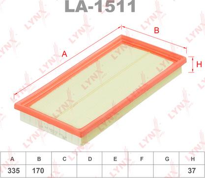 LYNXauto LA-1511 - Gaisa filtrs autospares.lv