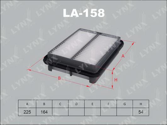 LYNXauto LA-158 - Gaisa filtrs www.autospares.lv