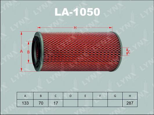 LYNXauto LA-1050 - Gaisa filtrs www.autospares.lv