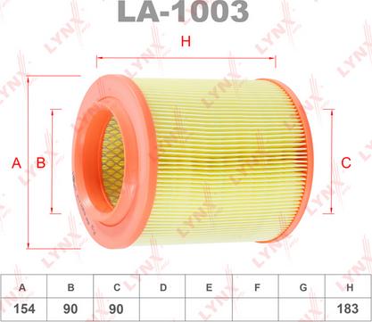 LYNXauto LA-1003 - Gaisa filtrs www.autospares.lv