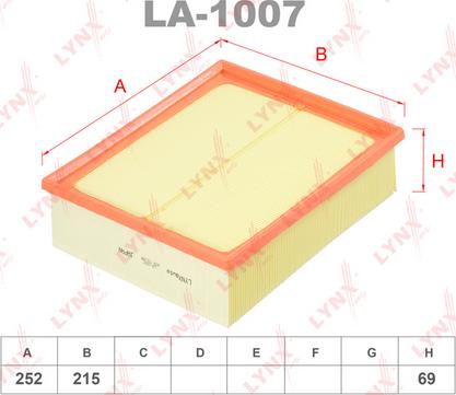 LYNXauto LA-1007 - Gaisa filtrs autospares.lv