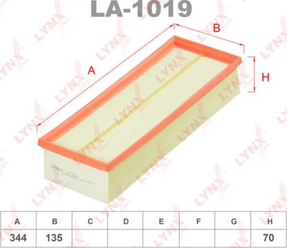 LYNXauto LA-1019 - Air Filter, engine www.autospares.lv