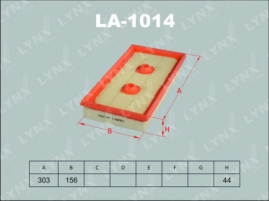 LYNXauto LA-1014 - Gaisa filtrs autospares.lv