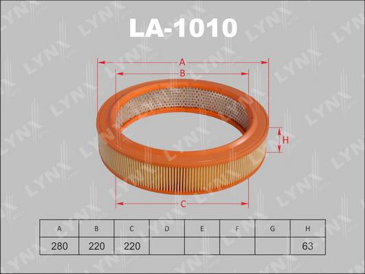 LYNXauto LA-1010 - Gaisa filtrs www.autospares.lv